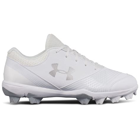 molded baseball cleats white